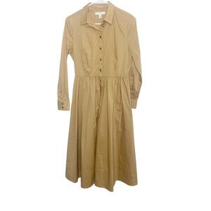 1901 midi dress shirt dress polished sophisticated cotton blend size 4 petite